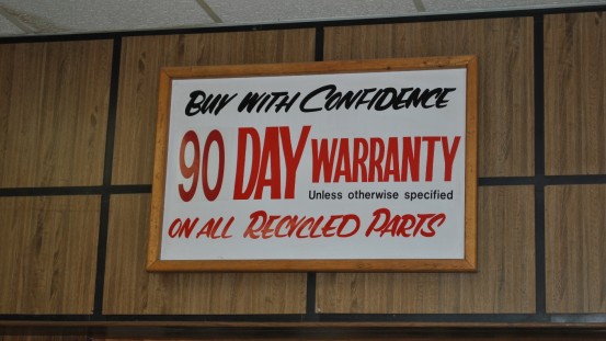 Excellent standard warranty on all parts
